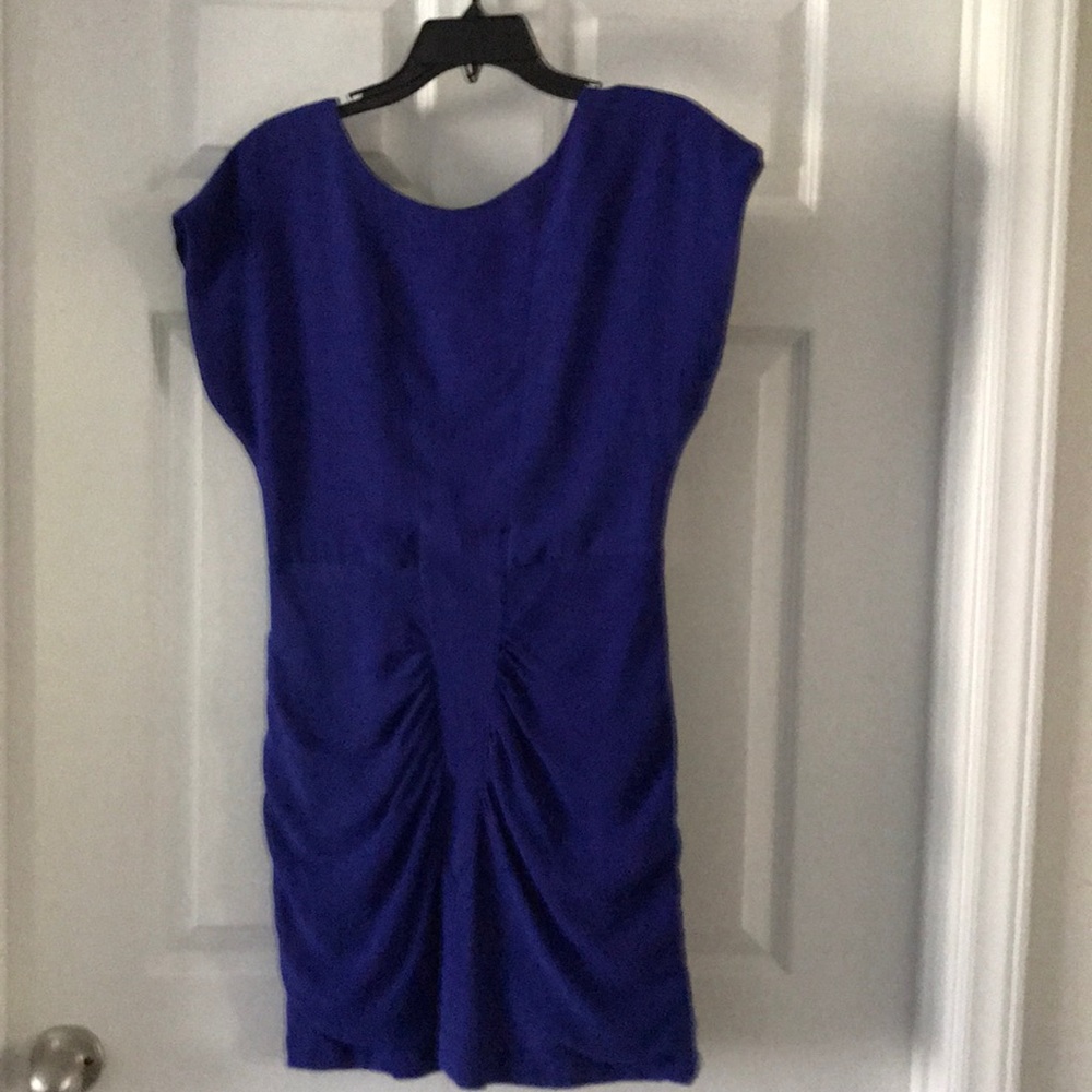 Blue backless dress